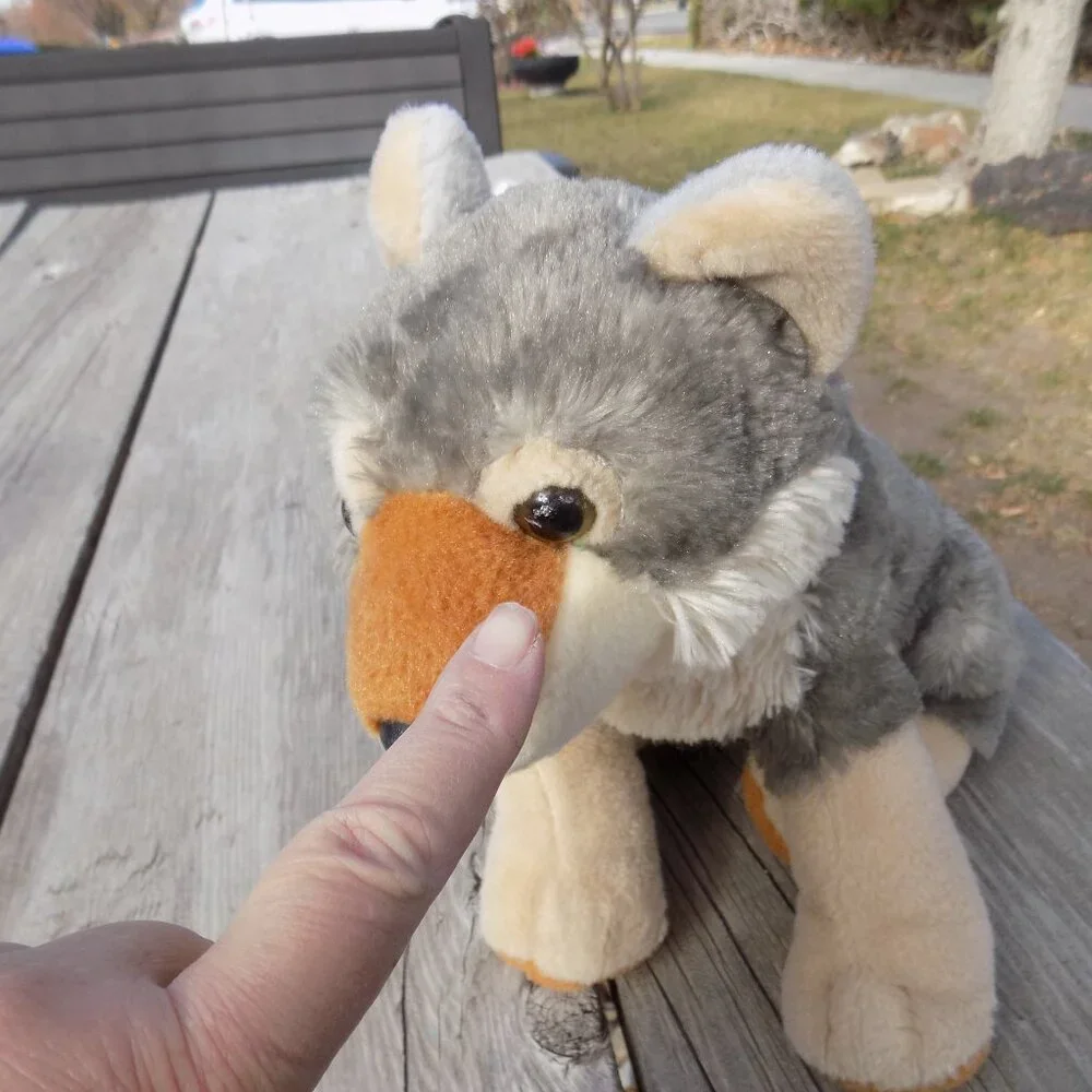 WOLF Plush, Realistic Wolf, PLUSH STUFFED ANIMAL *